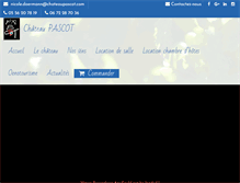 Tablet Screenshot of chateaupascot.com